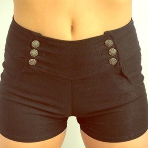 Black high waisted shorts